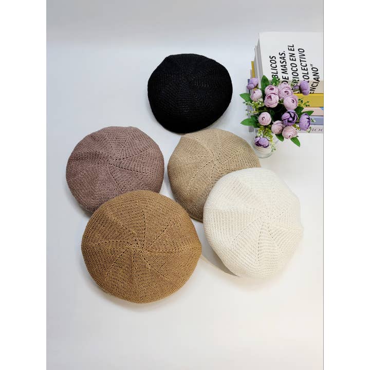 Comfortarians - Wholesale Beret - Women's - Breathable Summer Paper/Cotton Beret, Spring Summer Beret8