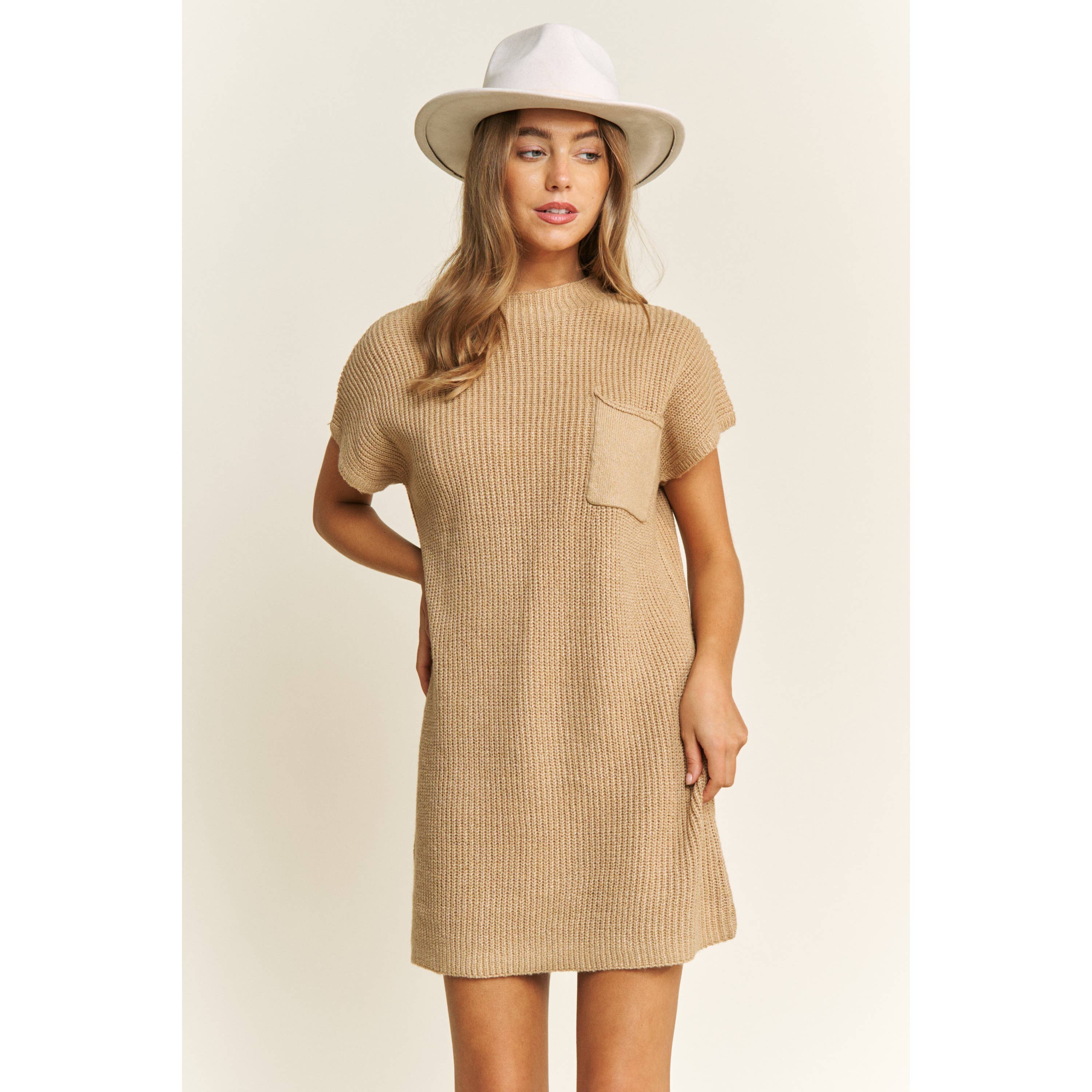 Sweet Generis - Venta al por mayor Vestido - Mujer - MINIVESTIDO CLÁSICO DE PUNTO TIPO SUÉTER CON HOMBROS DESCUBIERTOS44