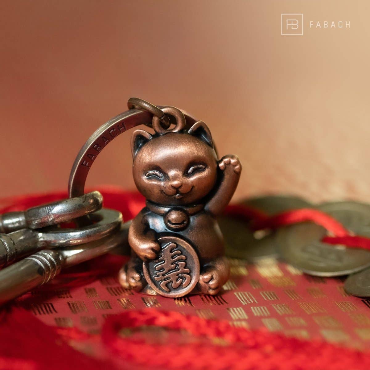 FABACH – Die Schlüsselanhänger-Schmiede - Wholesale Keychain - Unisex - Lucky cat waving cat keychain “Maneki Neko” - cute lucky cat cat pendant - cat lucky charm13