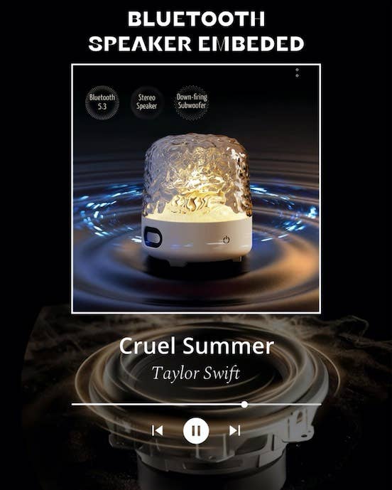 INSPECIAL HOME - Wholesale Night Light - Sunset Projector Lamp W/ Speaker Ripple Aurora Ambient Light3