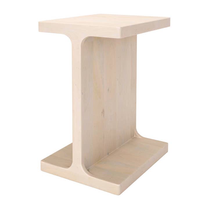 Table d'appoint piédestal en bois massif naturel de 20" pour la vente par HomeRoots