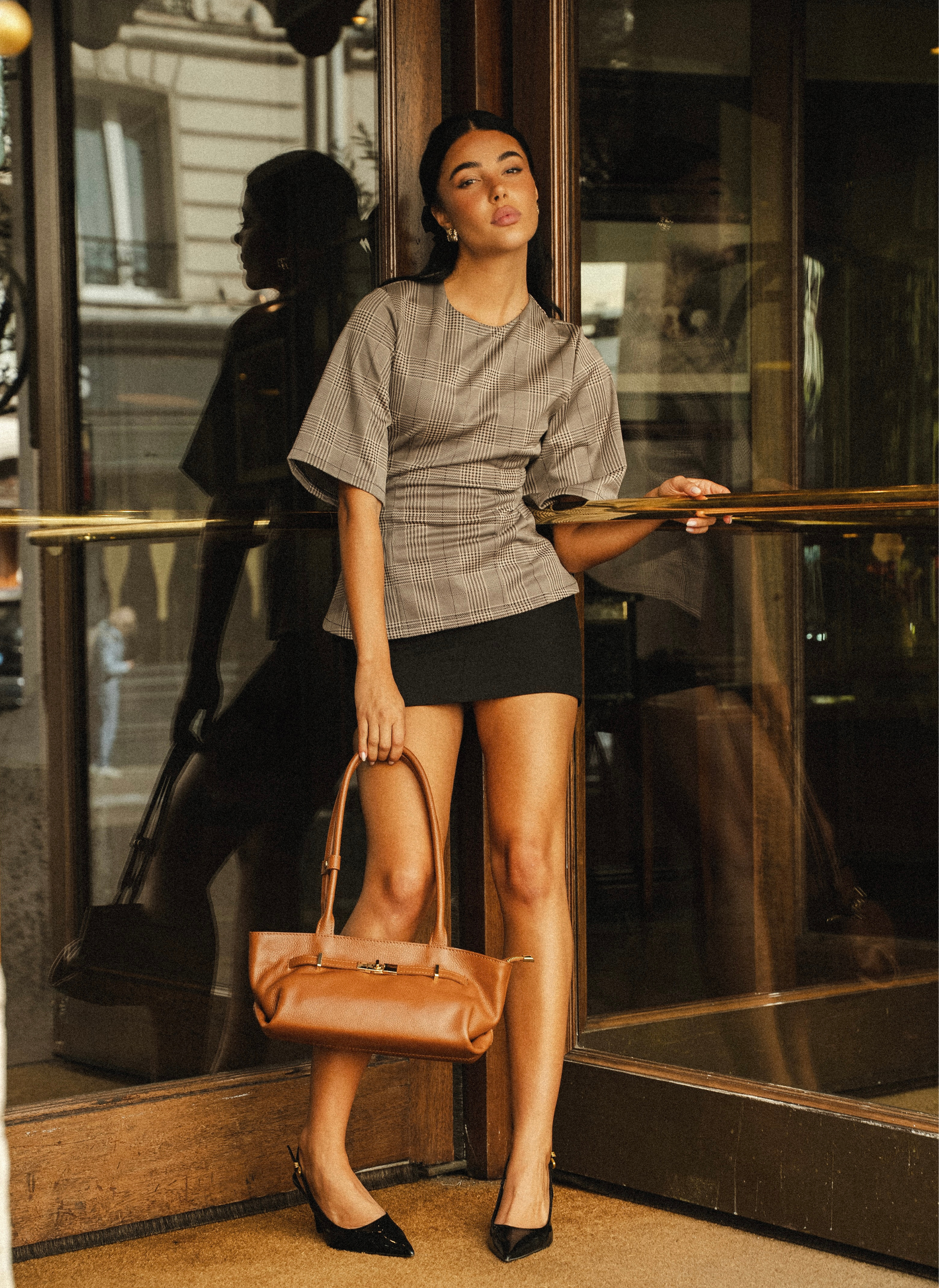 Voemièn - Wholesale Shoulder Bag - Women's - Lola Bag in Tan Togo Leather8