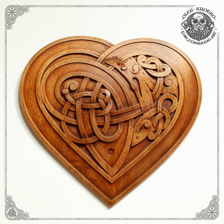 Cœur celtique - Le meilleur cadeau artistique pour votre être cher pour la vente par Forged In Wood