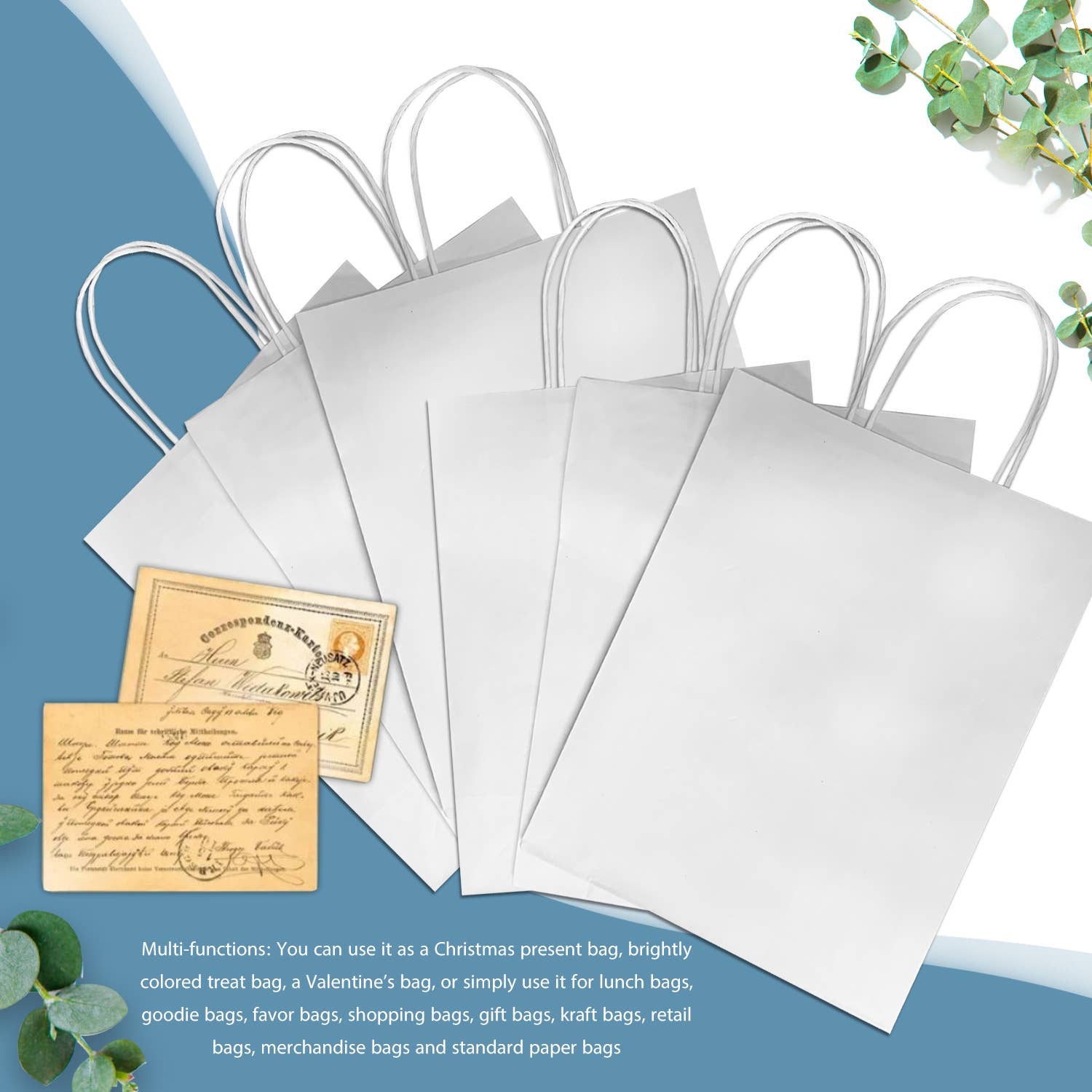 Kis Paper - Wholesale Gift Bag - Debbie 10x5x13 inches White Paper Bags Twisted Handles5