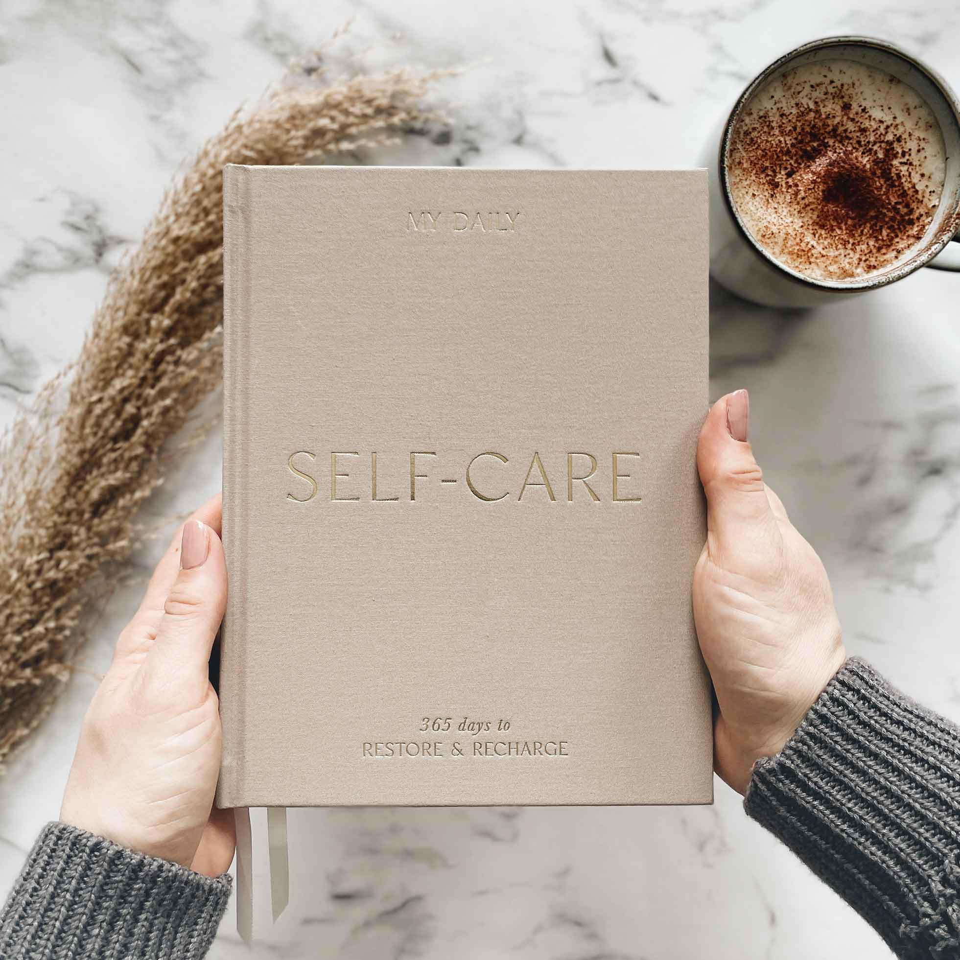 Blush And Gold – wholesale Journal/diary – My Daily Self-Care (Pebble) intentions and gratitude journal