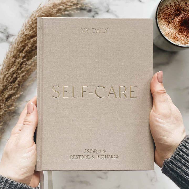 My Daily Self-Care (Pebble) intentions and gratitude journal for wholesale by Blush And Gold