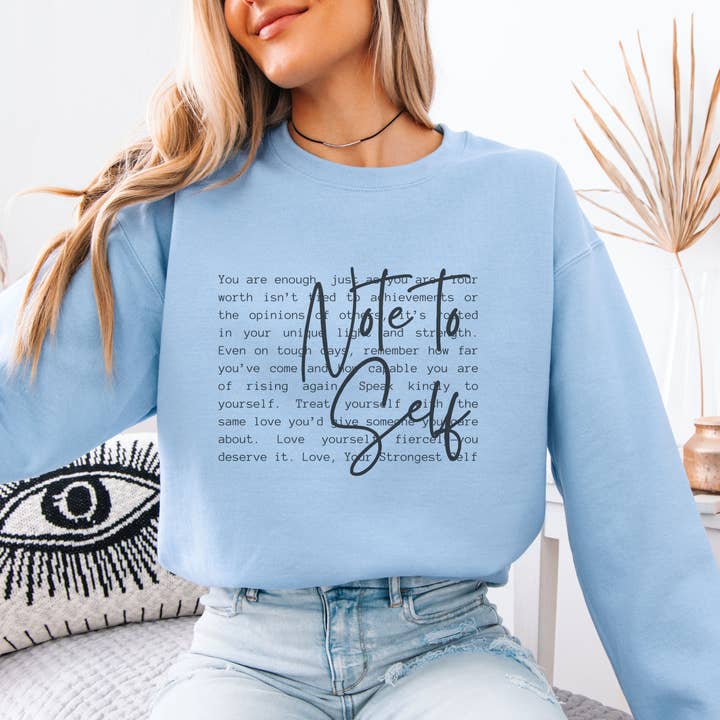 Trendznmore - Modern Graphic Apparel - Wholesale Graphic Sweatshirt - Women's - Note to Self Inspirational Definition Women's Sweatshirt6