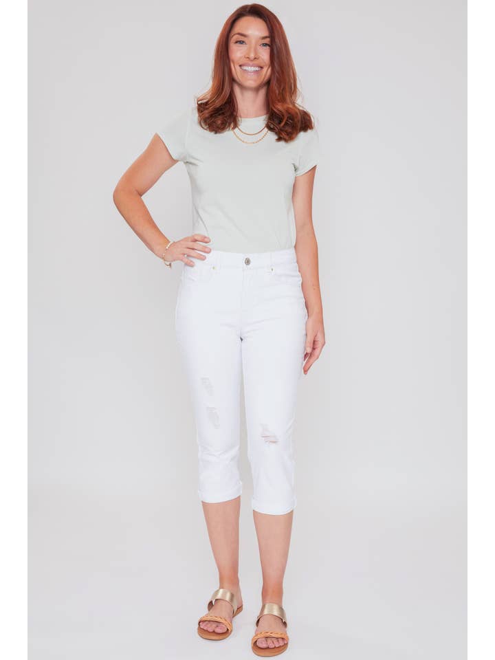 YMI - Wholesale Jeans - Women's - Missy Slim Stretch Cuffed Capri Jean