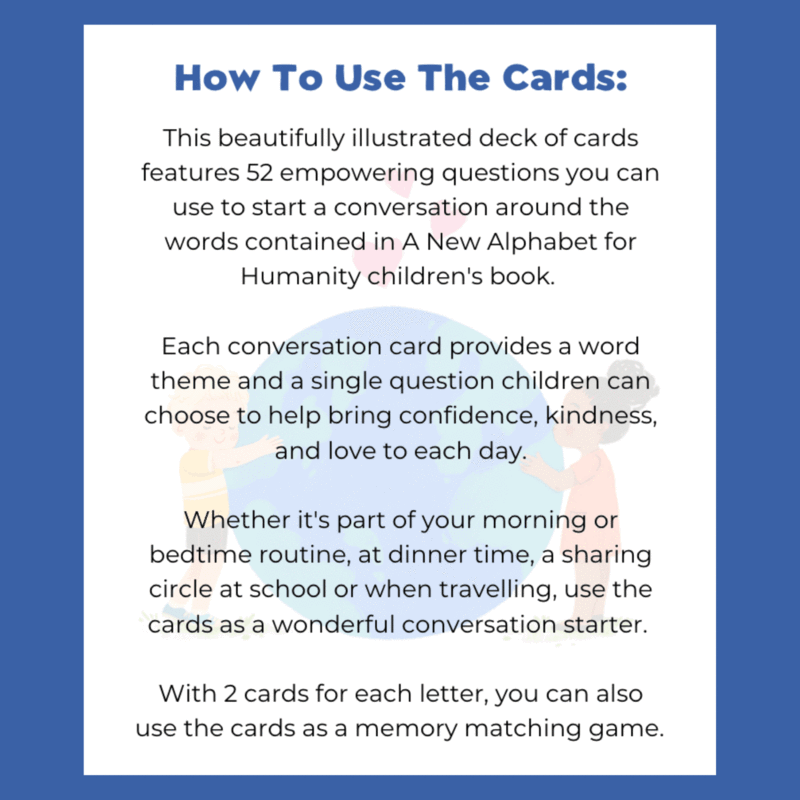 A New Alphabet for Humanity - Wholesale Learning Cards - Kids & Baby - Conversation Starter Cards6