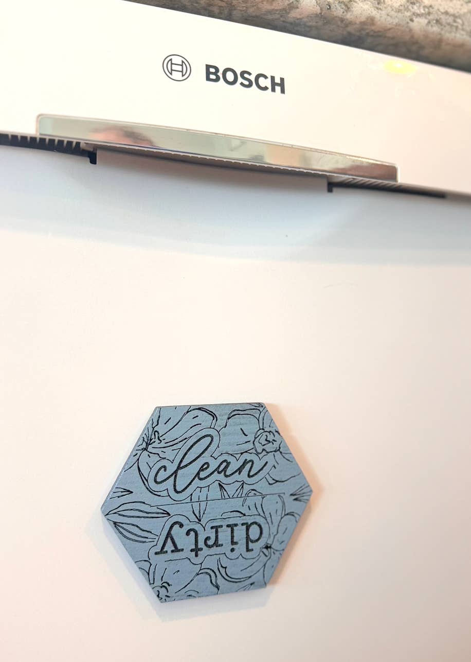 Ksea & Co - Wholesale Magnet - Clean/Dirty Dishwasher Magnet Floral