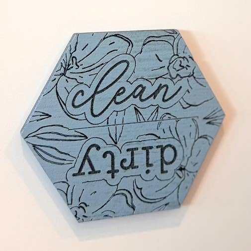 Ksea & Co - Wholesale Magnet - Clean/Dirty Dishwasher Magnet Floral0