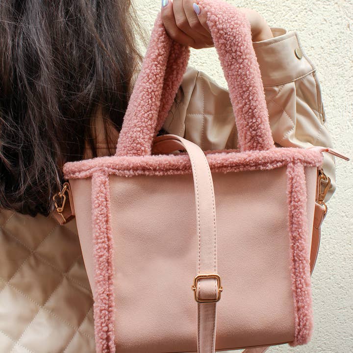 Jen & Co. - Wholesale Satchel - Women's - JN2378 Helsinki Sherpa Trim Satchel/Crossbody8