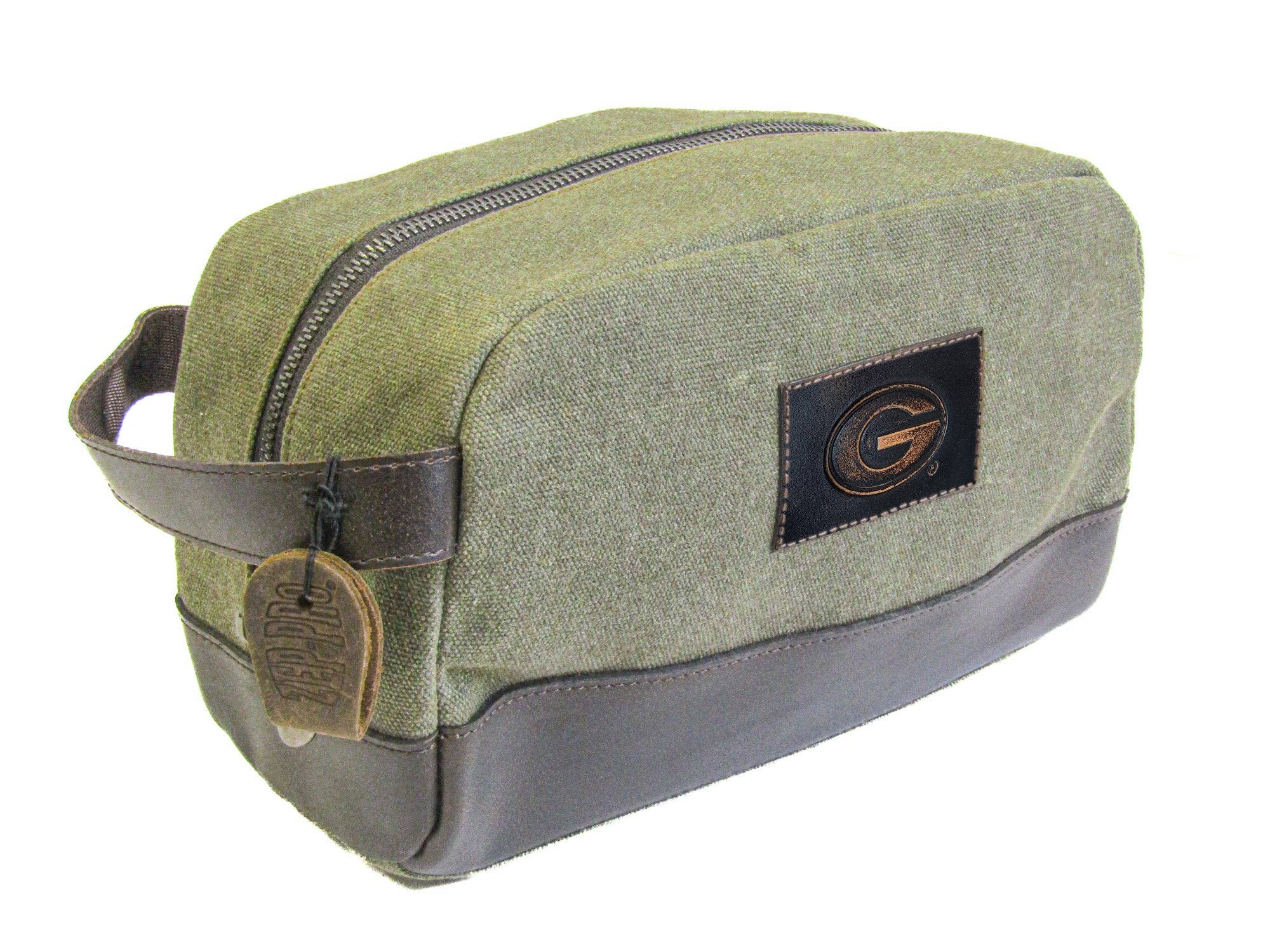 Zep-Pro - Wholesale Toiletry Bag - Men's - Georgia Bulldogs Waxed Canvas Toiletry Dopp Bag3
