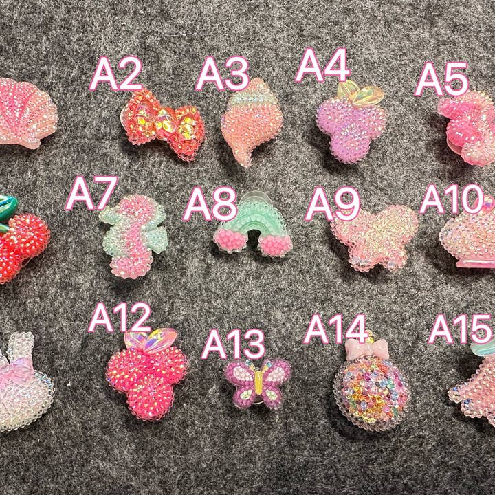 JuliesDecal - Wholesale Shoe Accessories - Bling Bling sequin star Aurora Glitter Resin charms for DIY Unique Special Croc Shoes Best Quality JuliesDecalDesign