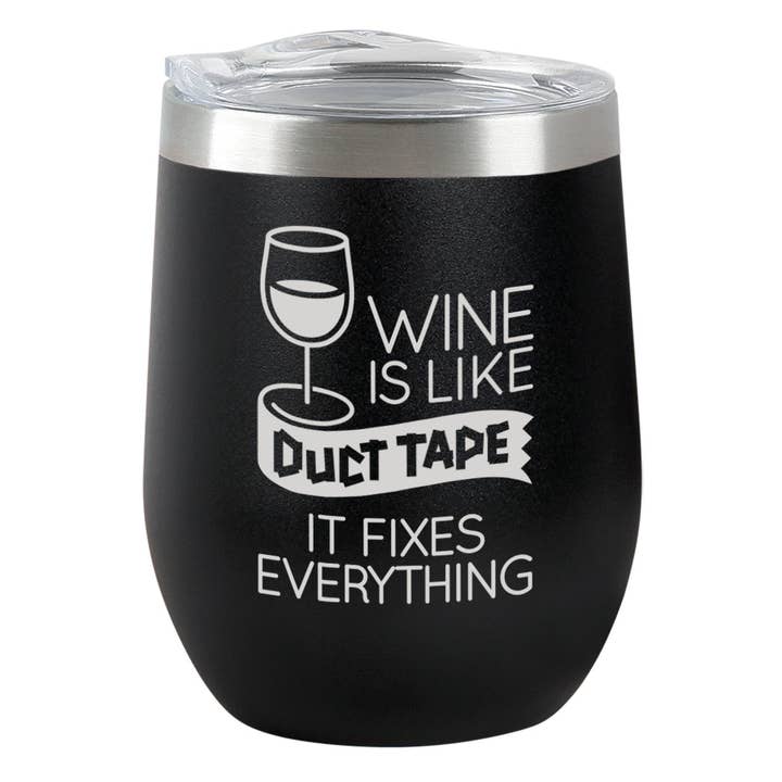 Chris’s Stuff Inc. - Wholesale Insulated Mug/Tumbler - Duct Tape - Insulated Tumbler- Black