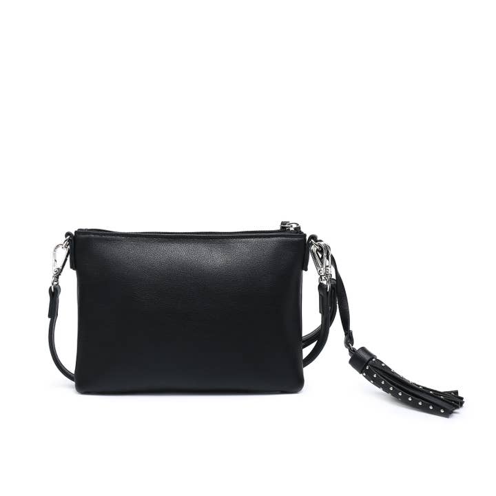 Papaya Fashion Ltd – wholesale Crossbody bag – Women's – CC261-Studs Tassel Zip Top Cross Body Bag3