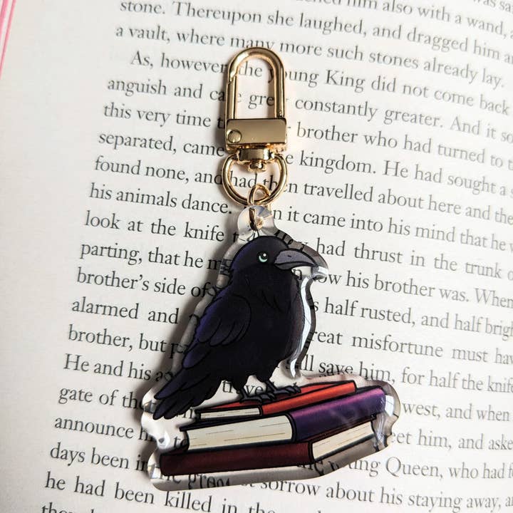 Joyella Design - Wholesale Keychain - Unisex - Poe the Raven Acrylic Key-ring2