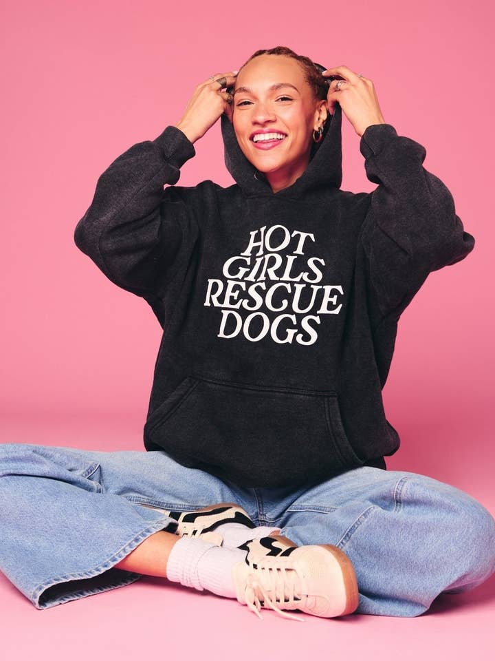 Hot Girls Rescue Dogs Hoodie for wholesale by Mutty Prints