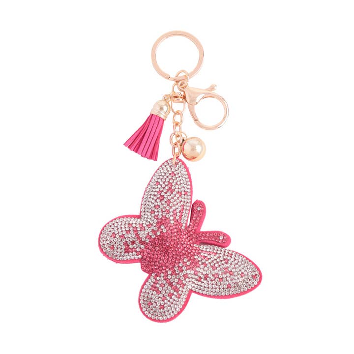 MYS Wholesale Inc - Wholesale Keychain - Women's - Butterfly Rhinestone Tassel Keychain3