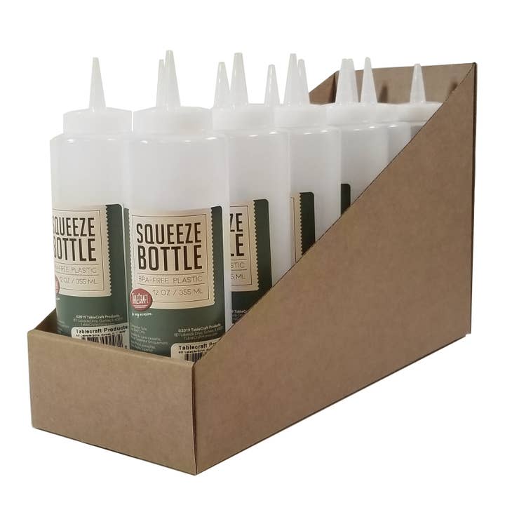 TableCraft Products Company - Wholesale Sauce - 12 oz Squeeze Bottles, Pack of 12 Plastic2