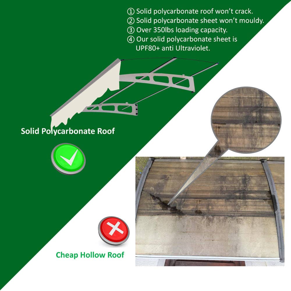 39F Inc. - Wholesale Outdoor Ornament/Decor - DA5934W Series 59"x34" Door Window Awning Canopy - PC6