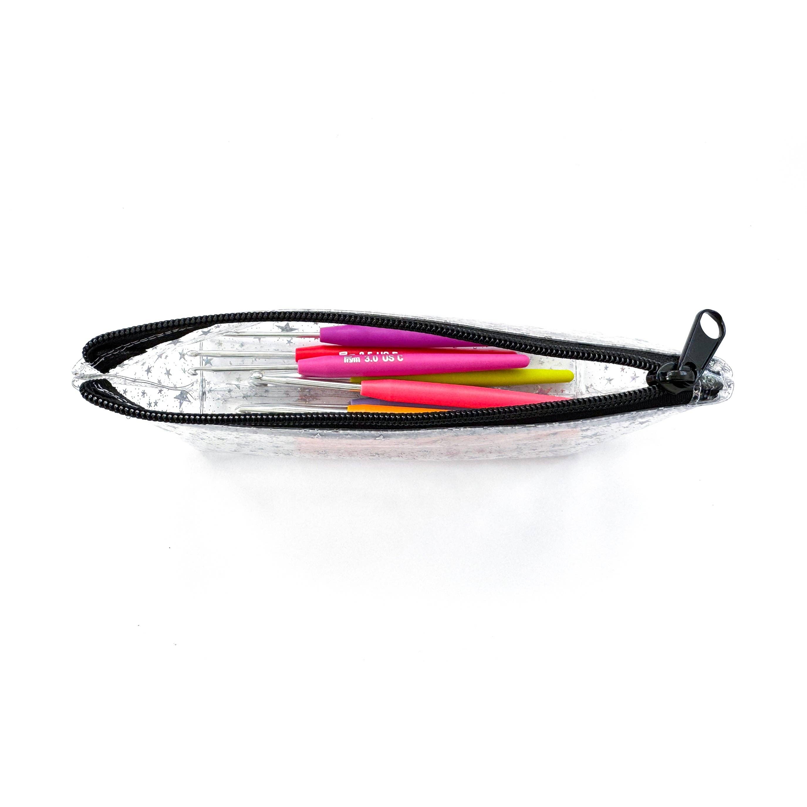 NEON SOL - Vente Étuis/trousses à crayons - Trousse | étoiles pailletées transparentes3