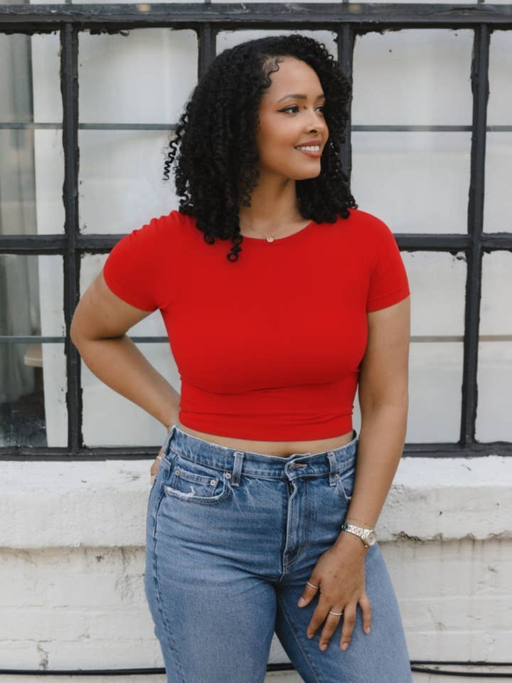 ELIETIAN – wholesale Knit top – Women's – Short Sleeve Waist Length Top25