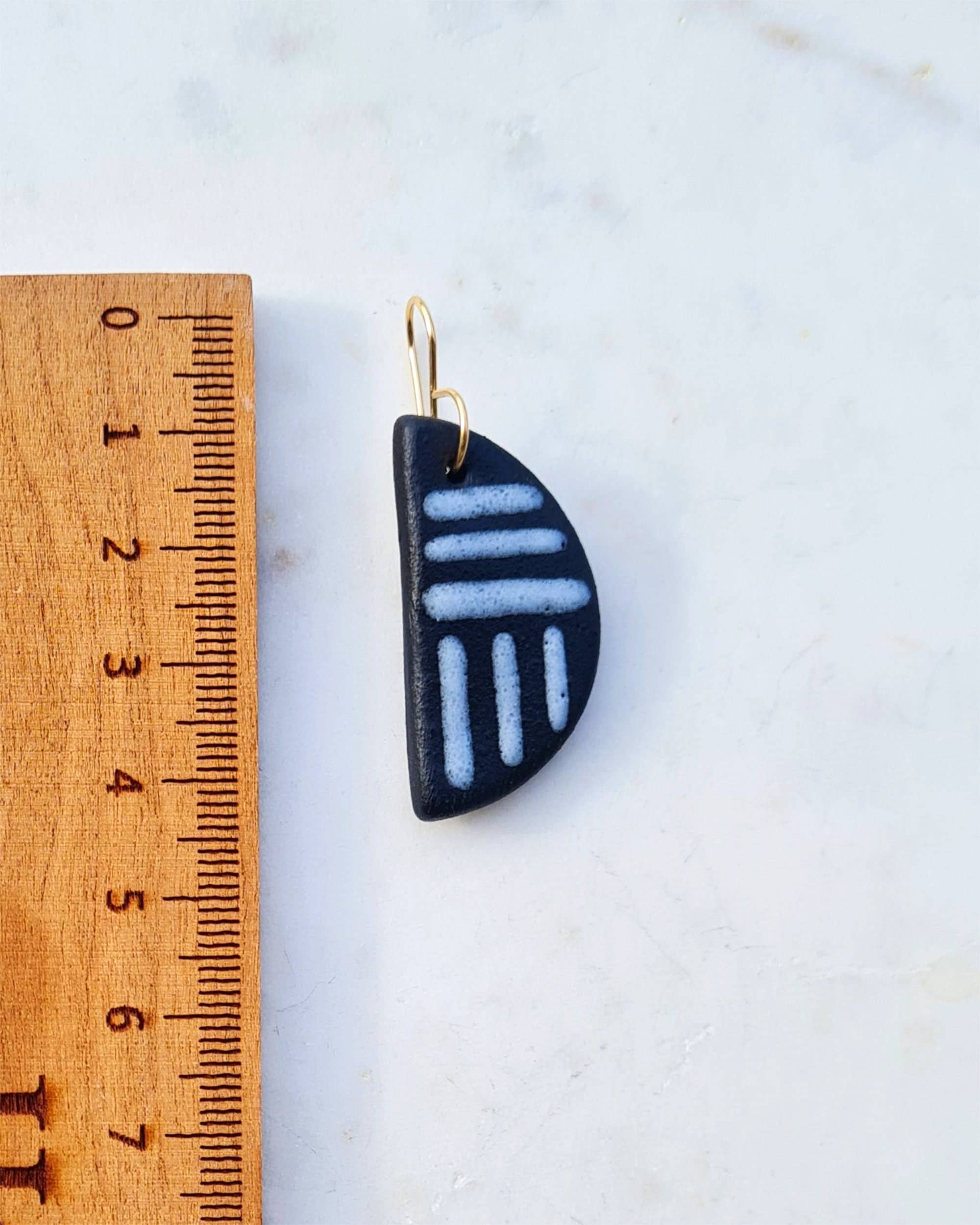 Little Lovers - Wholesale Dangle Earrings - Handmade Neo Semicircle Porcelain Earrings3