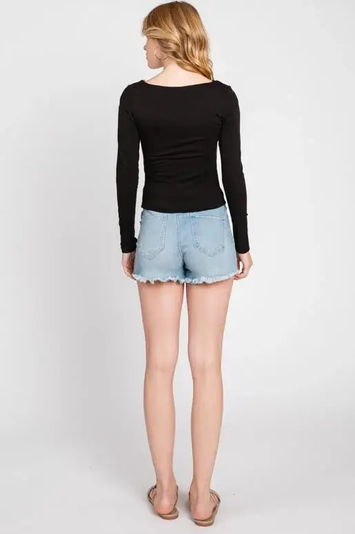 Final Touch - Wholesale Knit Top - Women's - Double Layered Square Neck Basic Top - T1710917