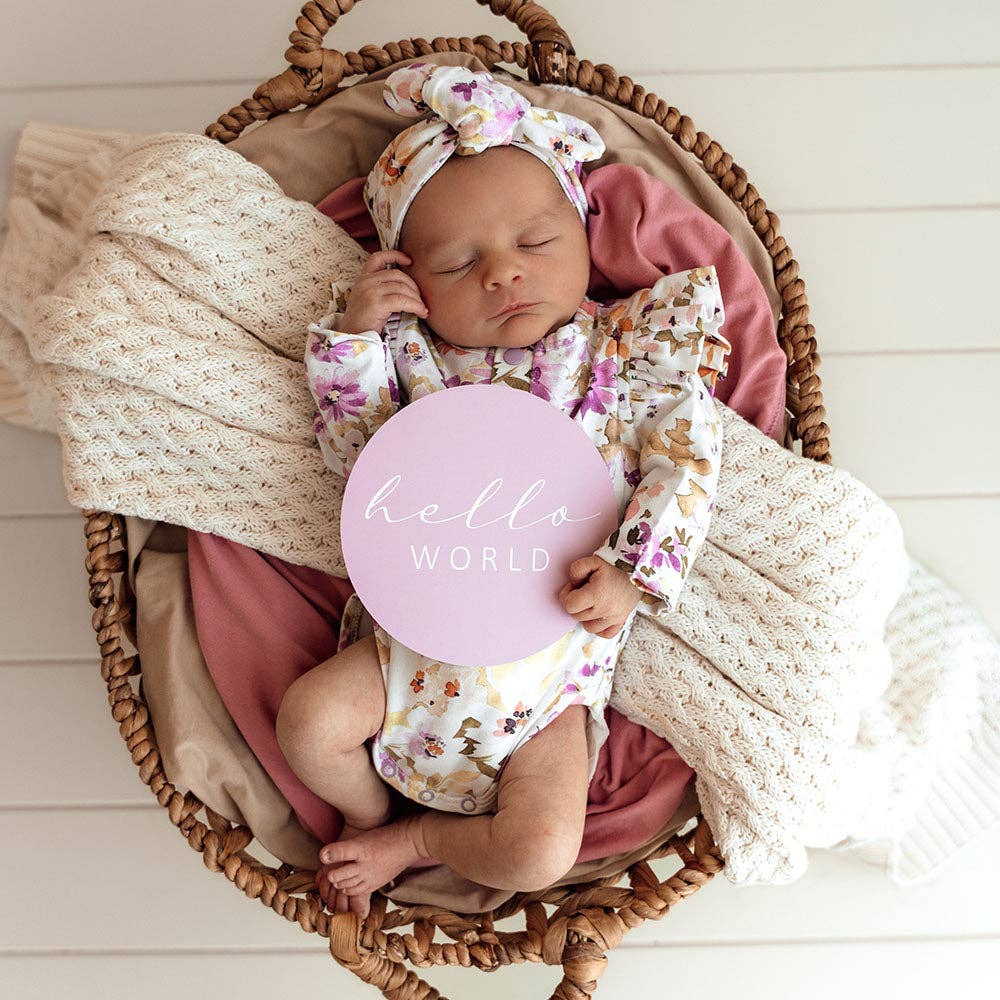 Snuggle Hunny – Engroshandel Mindesamler - Børn og baby – Isla & Lilac vendbare milepælskort4