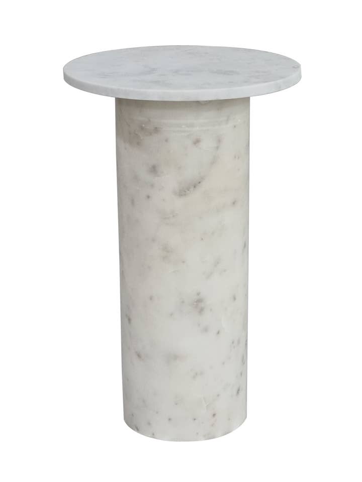 Claude White Accent Table for wholesale by Bassett Mirror Co