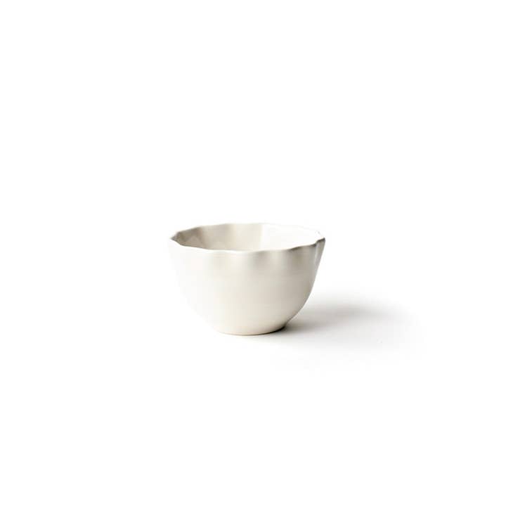 Signature White Ruffle Appetizer Bowl for wholesale by Coton Colors