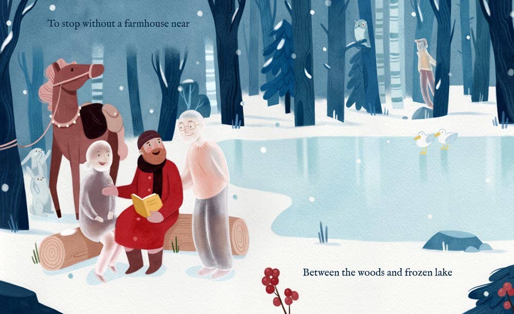 Familius, LLC - Wholesale Preschool Book (3-5) - Stopping By Woods on a Snowy Evening6