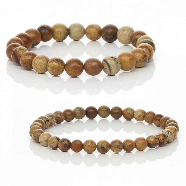 Bracciale di diaspro paesaggio naturale per la vendita all'ingrosso da parte di UniArt