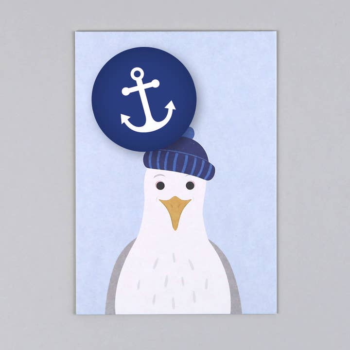 Conjunto de ímanes com postal Ole + âncora por atacado de Kunst an Papier