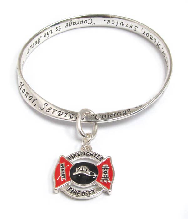 Jewelry Max - Wholesale Charm/Dangle Bracelet - ( Y340 )  FIRE FIGHTER   TWIST  BRACELET0