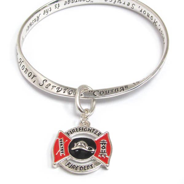 Jewelry Max - Wholesale Charm/Dangle Bracelet - ( Y340 ) FIRE FIGHTER TWIST BRACELET0
