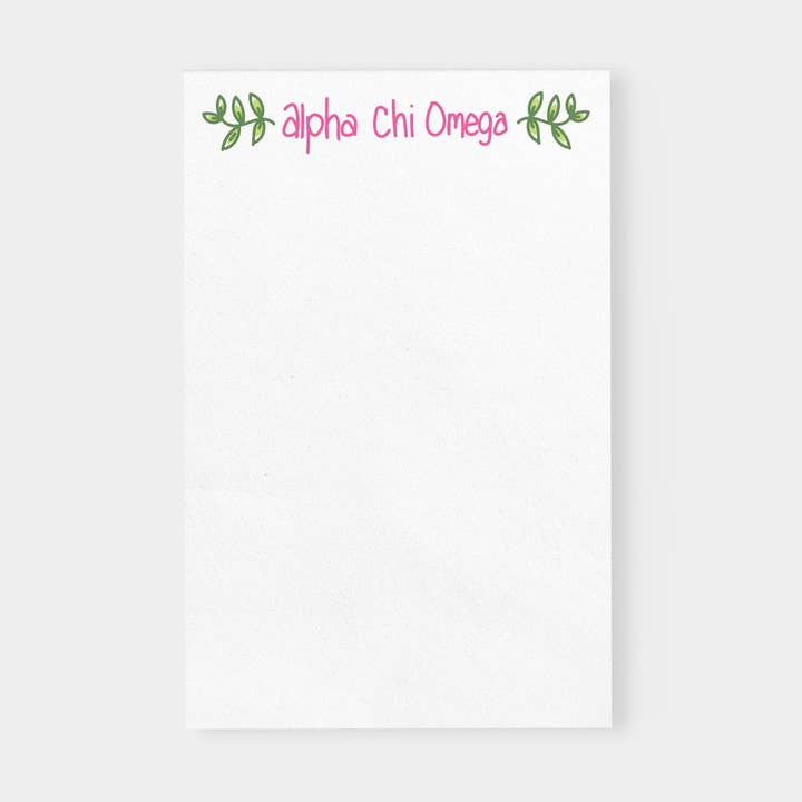 Alpha Chi Omega Vines Sorority Notepad for wholesale by Debbie Vinyard