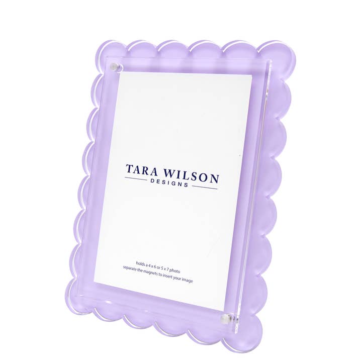 SCALLOP FRAME - LAVENDER for wholesale by Tara Wilson Designs