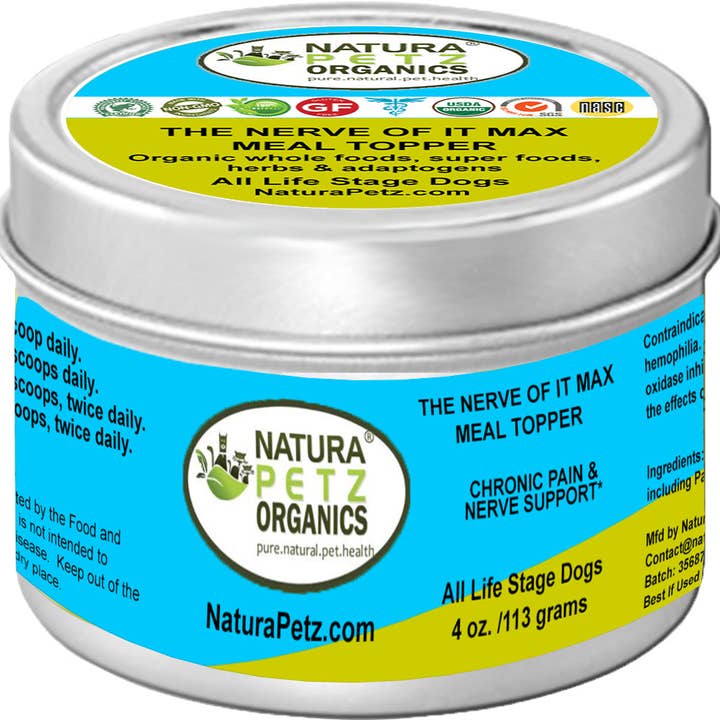 The Nerve of it Max Meal Topper - Adjunctive Chronic Pain & Nerve Support* Dogs and Cats for wholesale by Natura Petz Organics