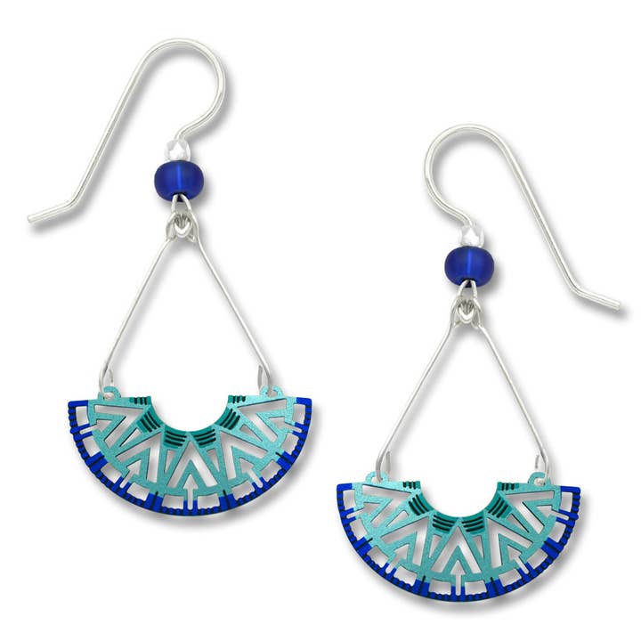 Turquoise & Blue Half Circle for wholesale by Left Hand Studios