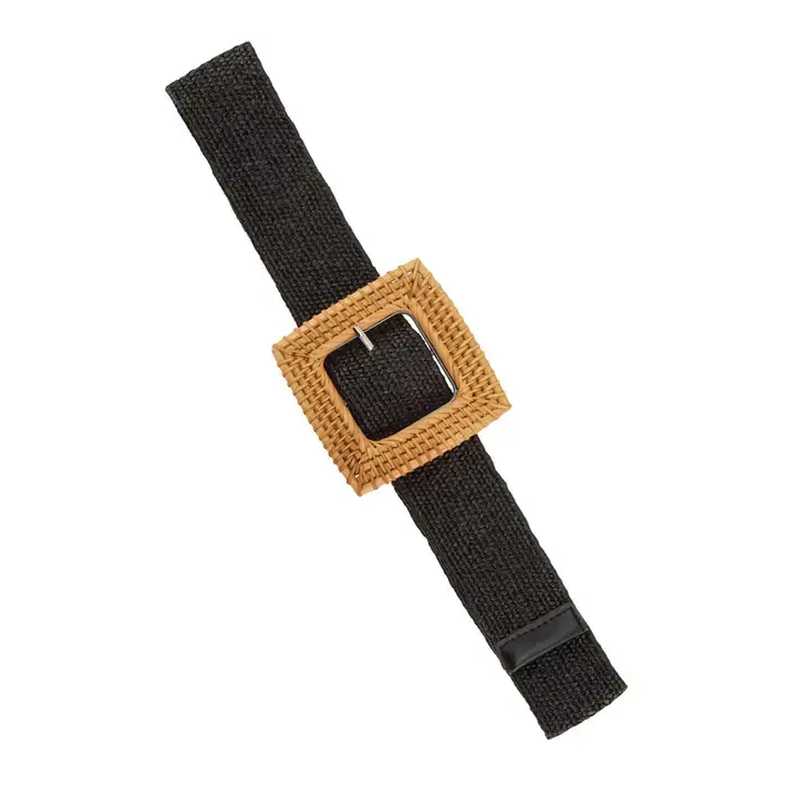 anbfashion - Vendita all'ingrosso Cintura - Donna - CINTURA ELASTICA TESSUTA QUADRATA IN PAGLIA IW3626-23