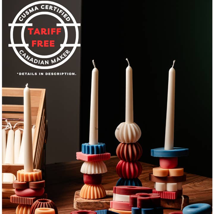 Allure CA - Vendita all'ingrosso Candele cilindriche/candelieri - Set di candele colorate Taper, con graziosi piccoli abbellimenti9