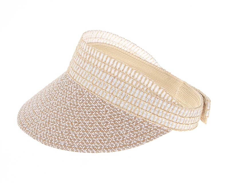 DNMC - Vente Visière – femme - Visière de soleil en paille chinée10