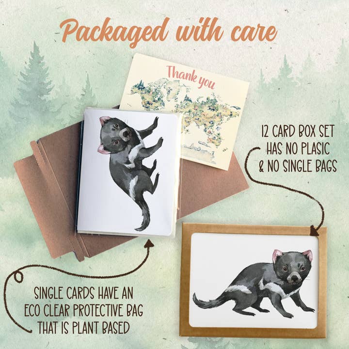 Soul Familiar - Wholesale Everyday Greeting Card - Handmade tasmanian devil greeting card4