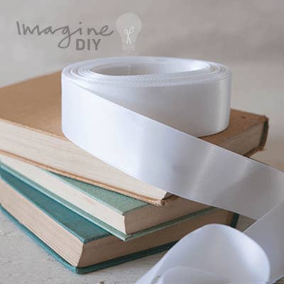 Imaginediy – wholesale Ribbon – Gift wrapping – 25mm White Satin Ribbon - 9.5 Metre Roll