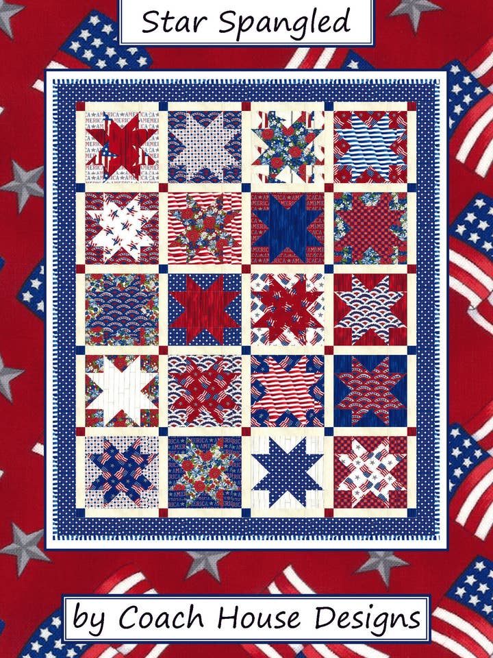 Stjärna Spangled Quilt Mönster för wholesale av Coach House Designs
