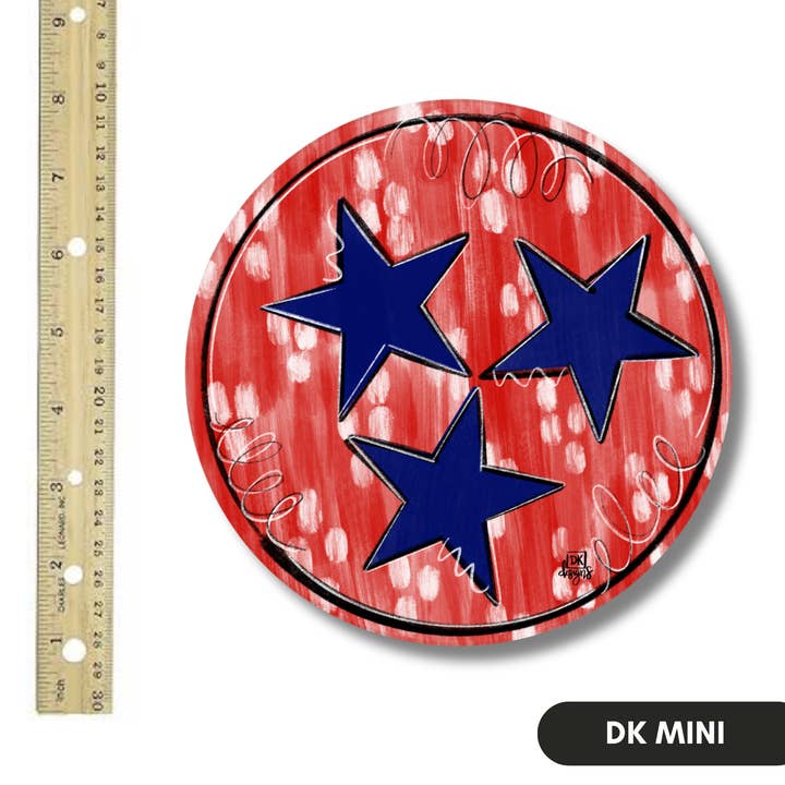 Red Tri Star Mini for wholesale by DK Designs Georgia