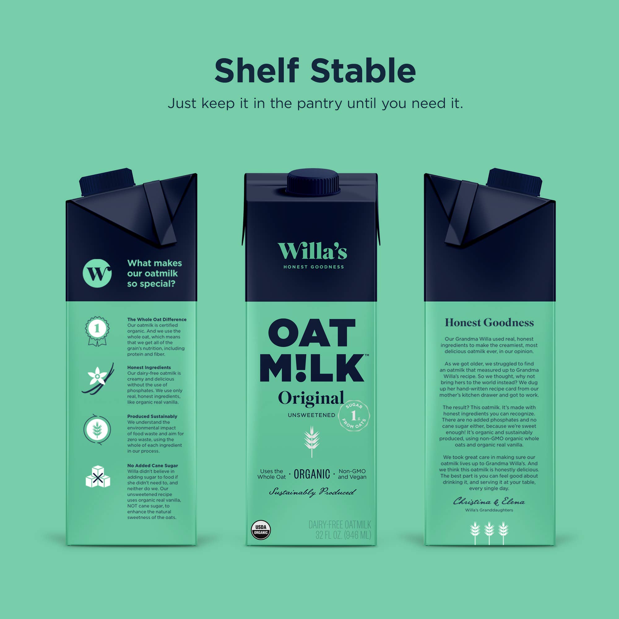 Willa's Organic Oat Milk - Wholesale Non-Dairy Milk - Willa's Organic Unsweetened Original Oat Milk7
