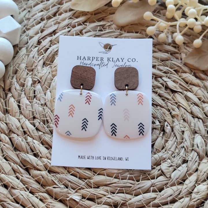 The Boho Arrow Set- Polymer Clay Earrings for wholesale by Harper Klay Co